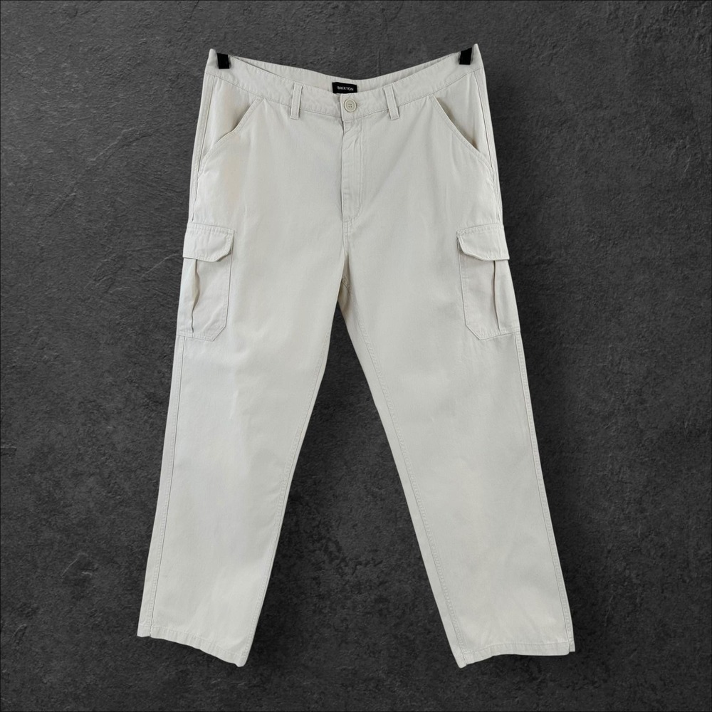Brixton‎ Cargo Pants Mens 36 (38x32) Beige Relaxed Fit Cotton Workwear Casual